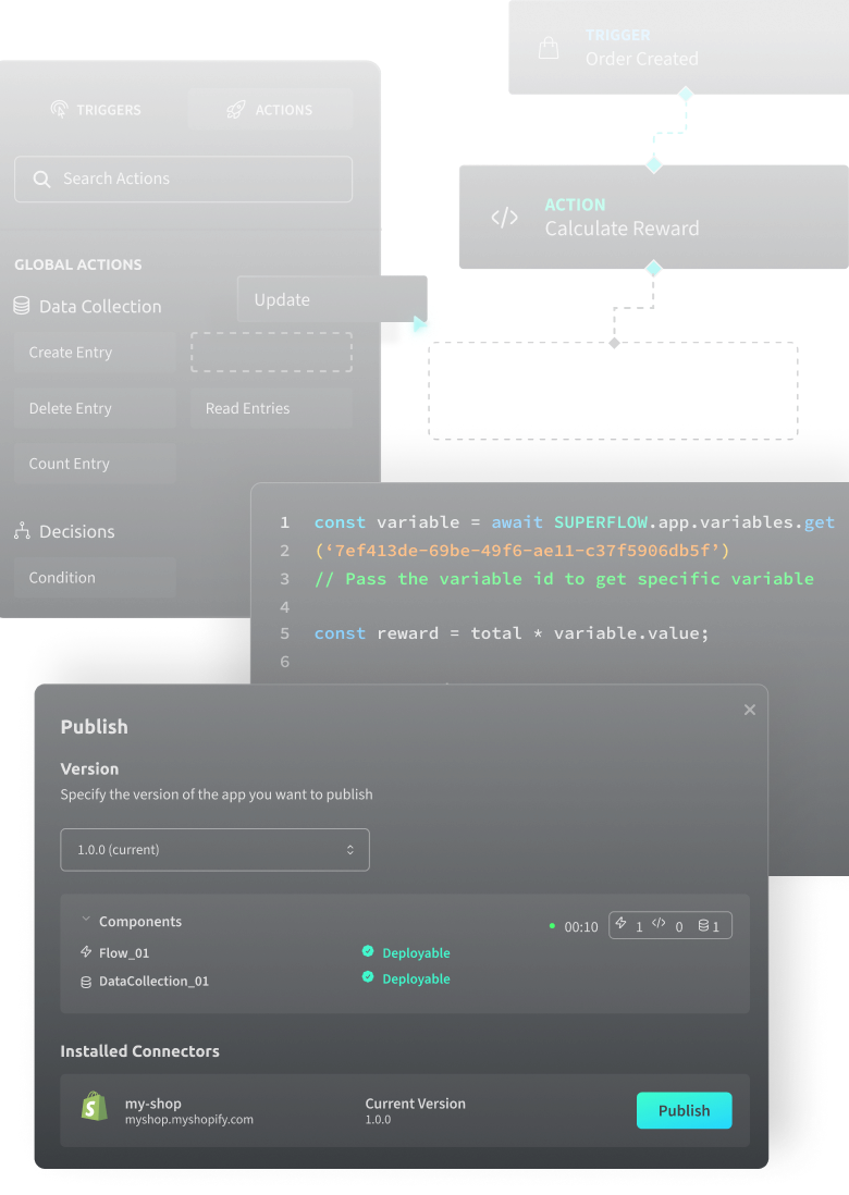 Superflow - No-Code & Low-Code App Builder for Shopify Apps